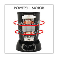 Wonderchef Nutri-blend 300W Mixer Grinder, Blender with 3 Unbreakable Jars in Black, Suitable for USA and Canada Only, S