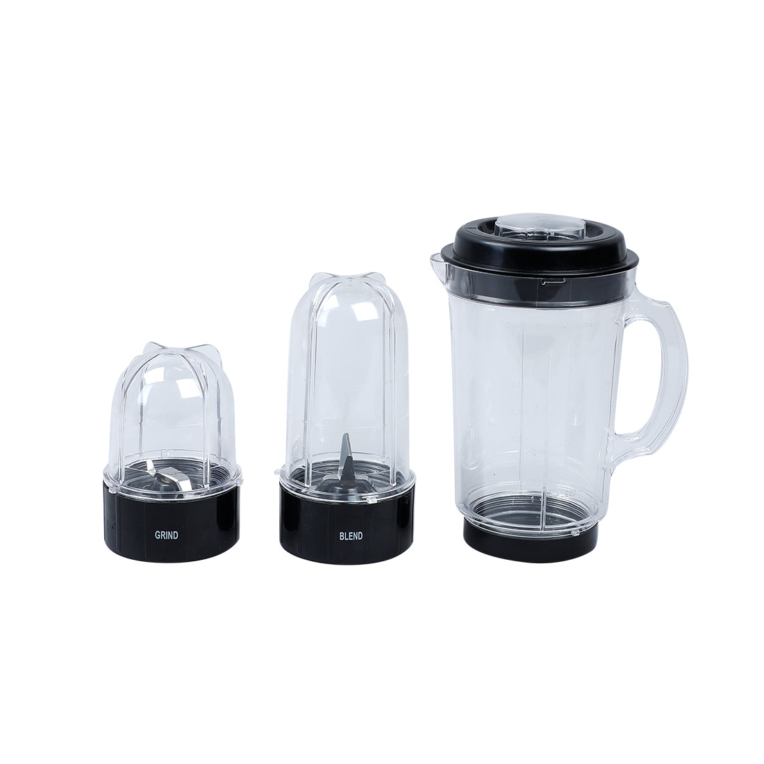 Wonderchef Nutri-blend 300W Mixer Grinder, Blender with 3 Unbreakable Jars in Black, Suitable for USA and Canada Only, S
