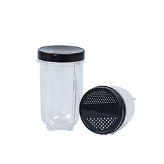 Wonderchef Nutri-blend 300W Mixer Grinder, Blender with 3 Unbreakable Jars in Black, Suitable for USA and Canada Only, S