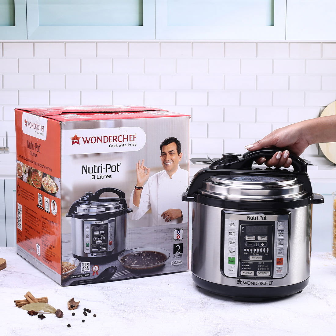 Nutri-Pot 3L Electric Pressure Cooker with 7-in-1 Functions