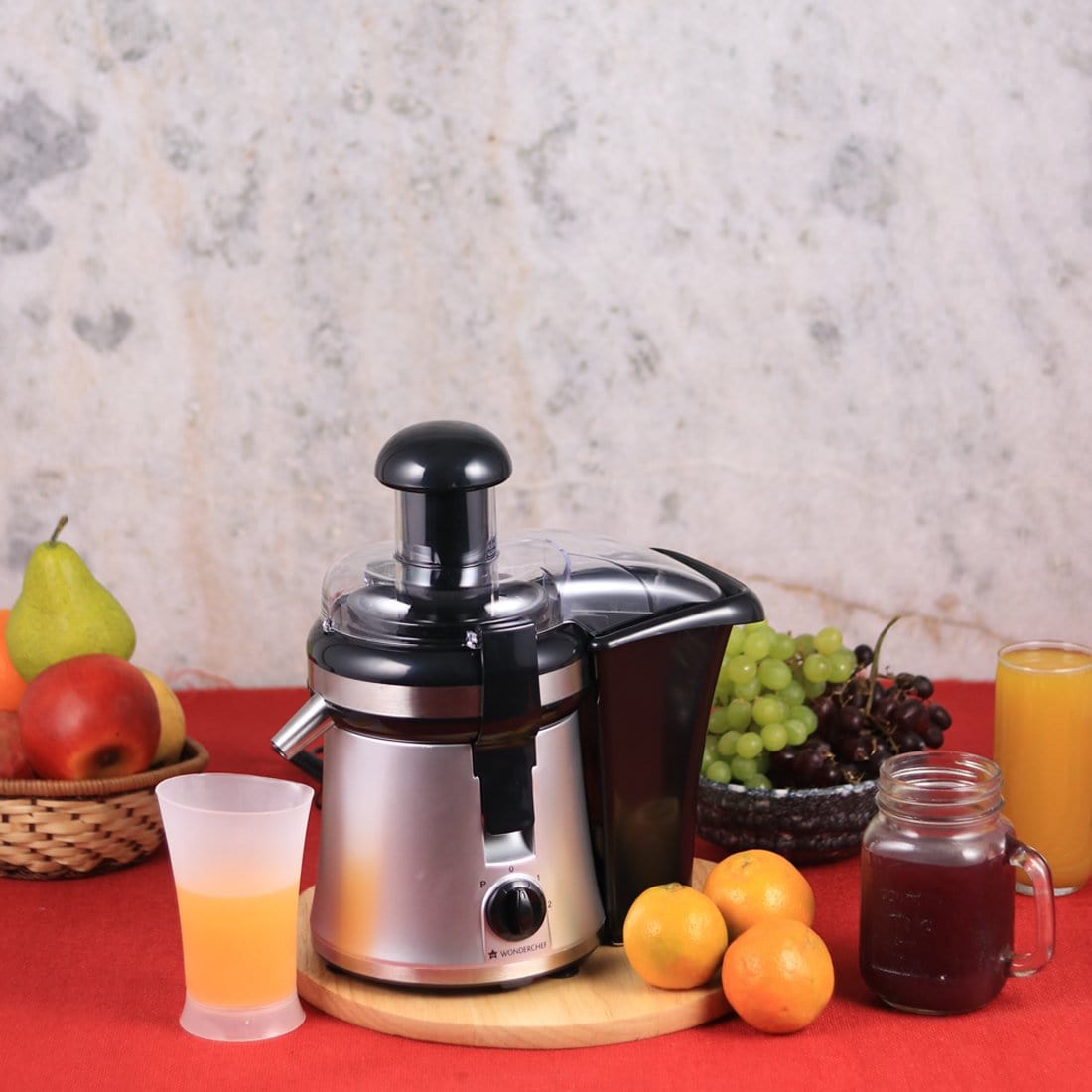 Wonderchef Prato Compact Centrifugal Electric Juicer for Fruits and Vegetables, 250W| Juicer Mesh with Stainless Steel S