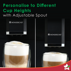 Wonderchef Regalia 19 Bar Fully Automatic Coffee Maker | Bean to Cup| 7 Inch Display for Custom Controls | Espresso, Ame