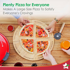 Wonderchef Regalia Pizza Maker | Crispy Pizzas in 5 Minutes with Rapid Cooking over 450°C | Wood-Fired Pizza-Like Taste | Lava Stone Base for Golden Crust | 1200W, 12-in Diameter | 2-Year Warranty