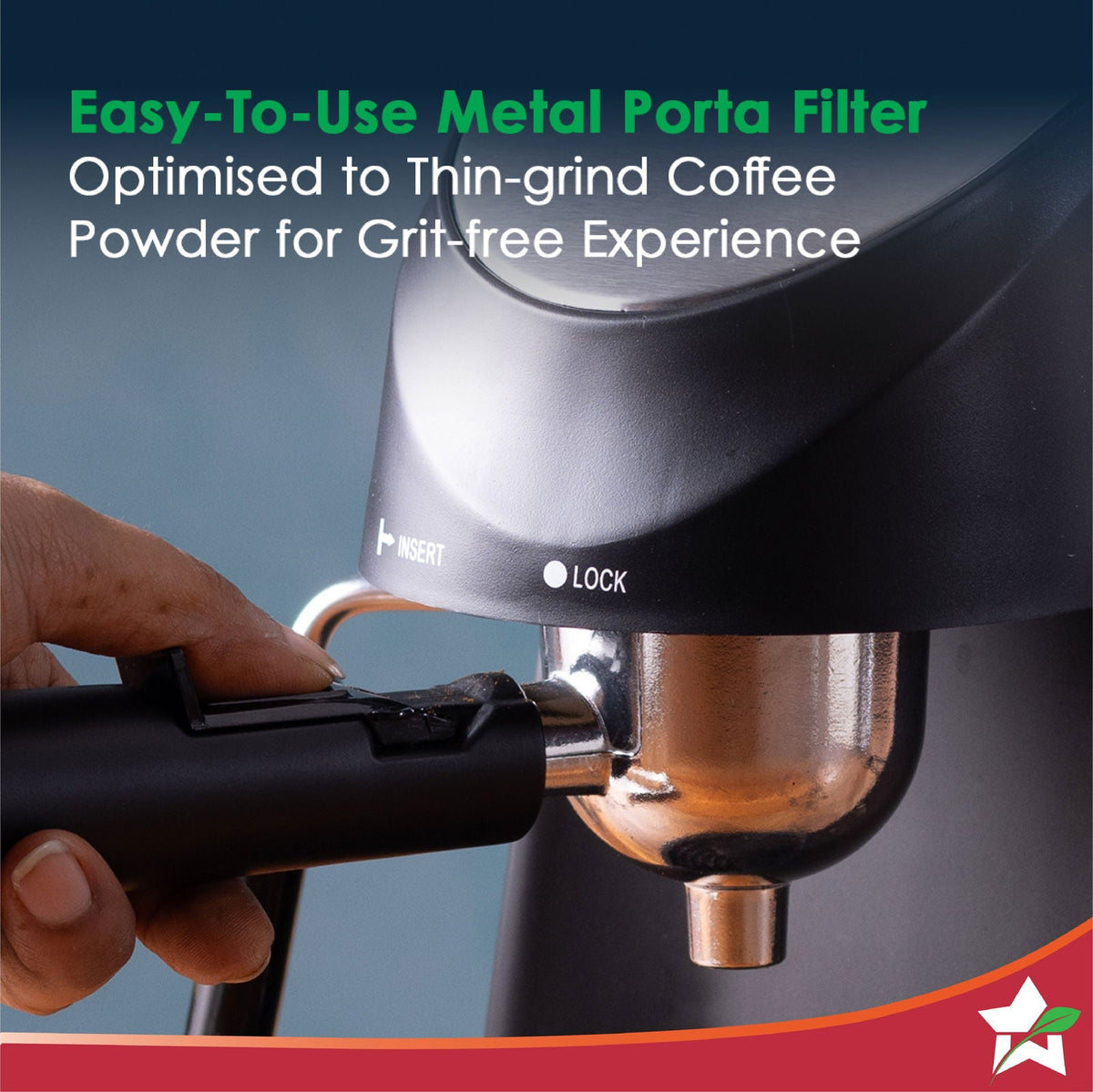 Wonderchef Regenta 5 Bar Espresso Coffee Maker| Built in Milk Frother | Make Espressos, Cappuccinos & Lattes at Home | M