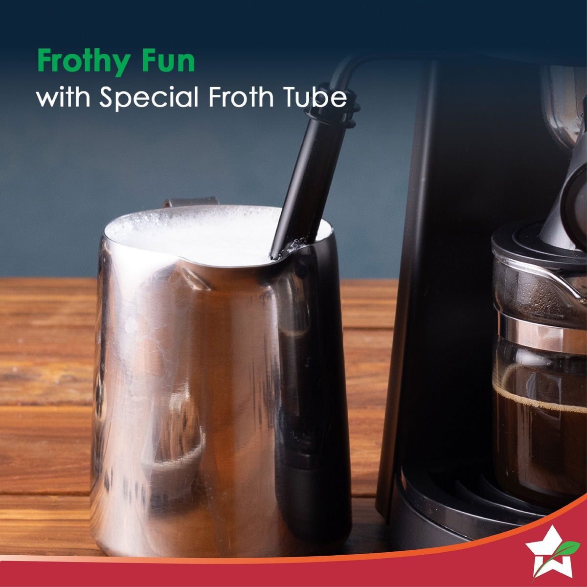 Wonderchef Regenta 5 Bar Espresso Coffee Maker| Built in Milk Frother | Make Espressos, Cappuccinos & Lattes at Home | M