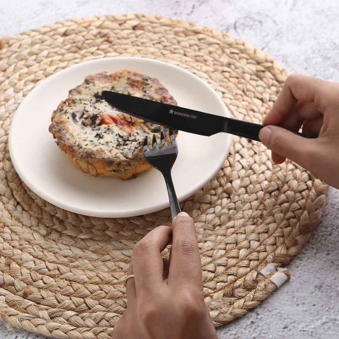 Roma Dinner Knife  - Black - Set of 2pcs