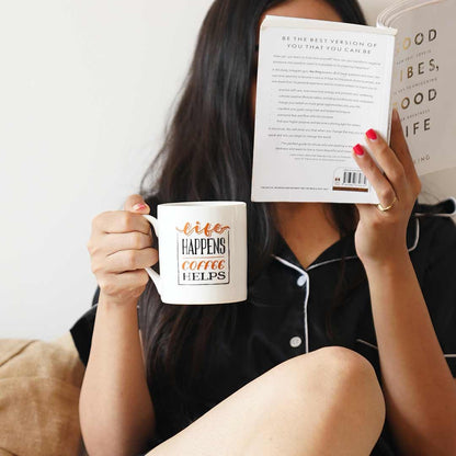 Sicilia Life Happens Coffee Helps Mug 370 ml