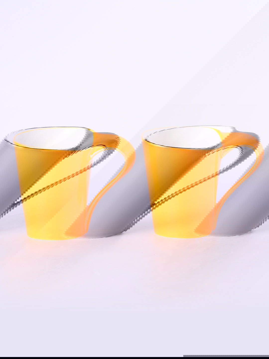 Sicilia Solid Yellow Mugs 190 ml Set of 2