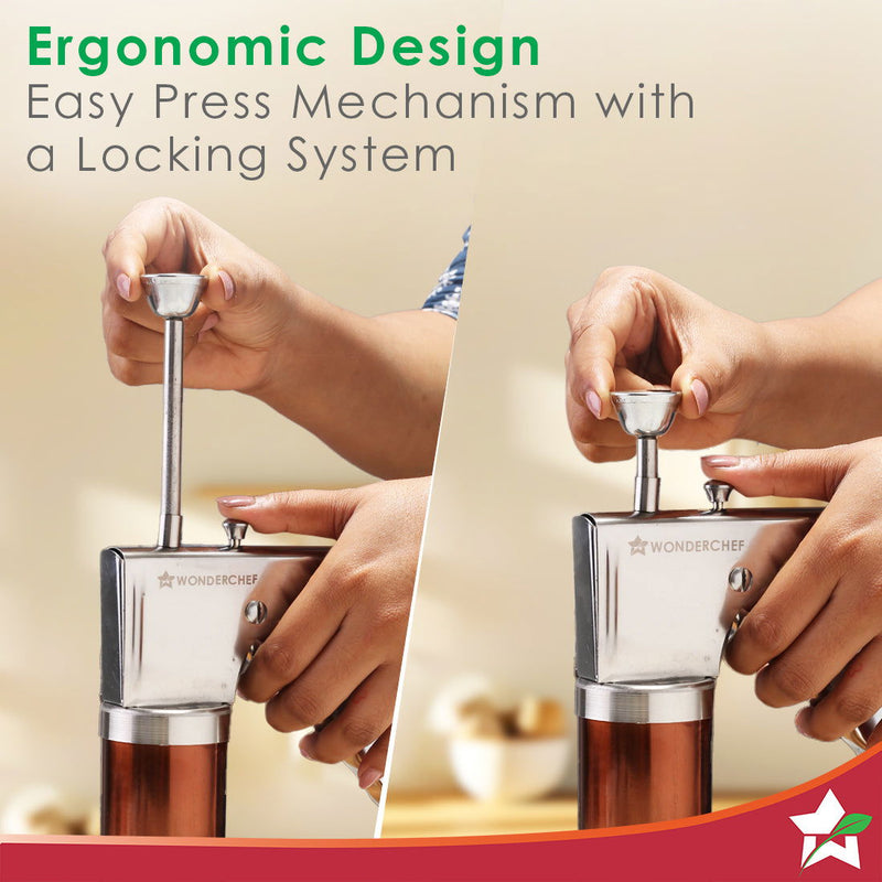 Wonderchef Snacks Maker with 12 different jalis, High-grade Stainless Stell Plates for making Sev, Bhujiya, Papdi, Gathi