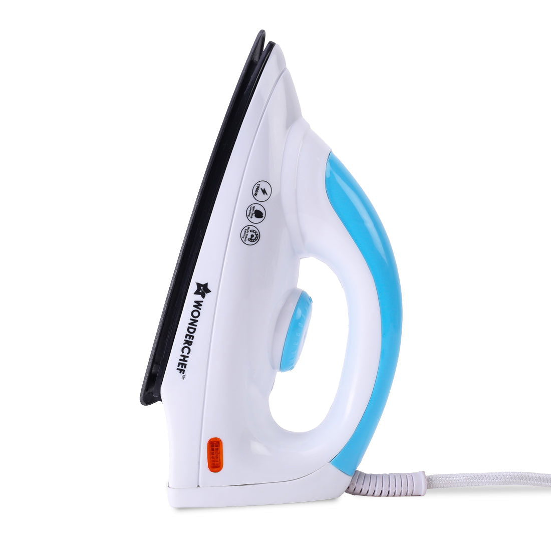 Wonderchef Swift Dry Iron | 1000W | Non-Stick Coated Sole Plate | Button Groove | Precision Tip | Temperature Control Di