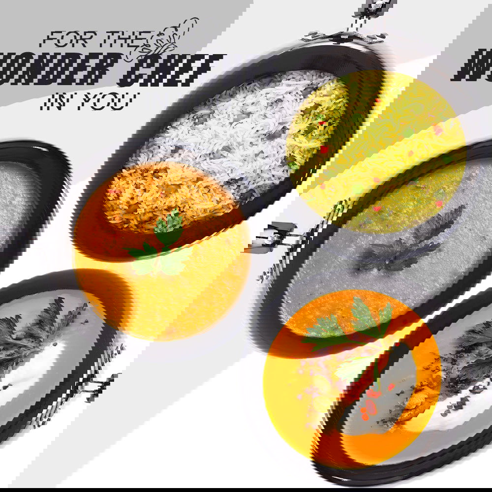 Taurus Hard Anodized 3L Inner Lid Pressure cooker, SS Lid, Soft Touch Handles for Durability, Induction Friendly, Black, 5 year warranty, ISI Certified