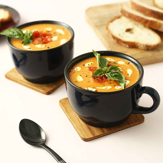 Teramo Navy Blue Glaze Soup Mug Set of 2