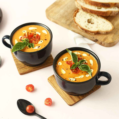 Teramo Navy Blue Glaze Soup Mug Set of 2