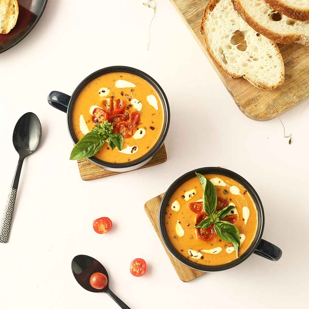 Teramo Navy Blue Glaze Soup Mug Set of 2