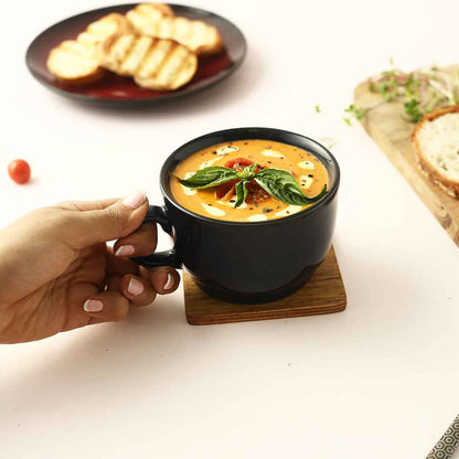 Teramo Navy Blue Glaze Soup Mug Set of 2