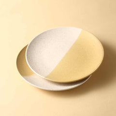 Teramo Yellow Quarter Plate set of 2