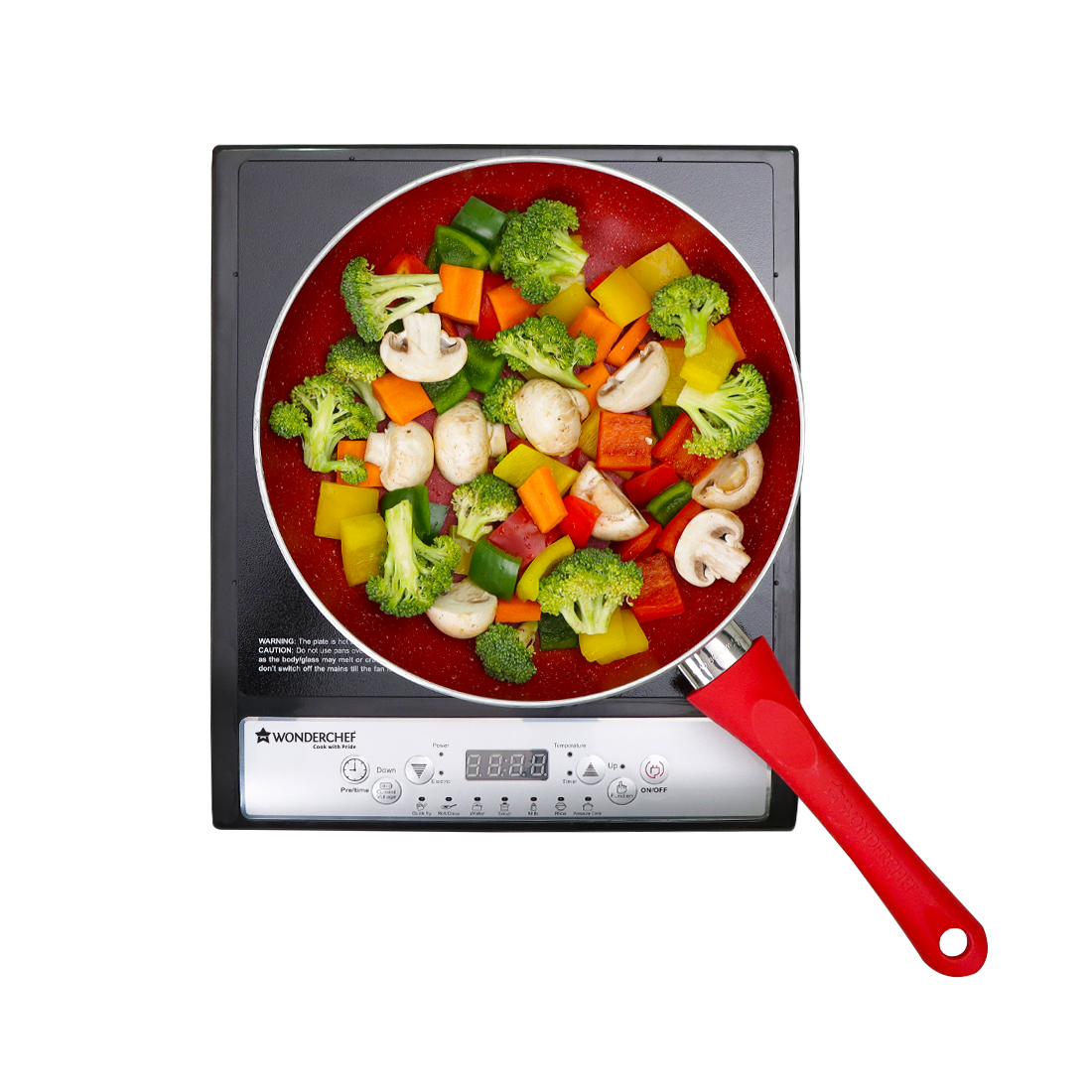 Wonderchef Torino Induction Cooktop with 11 Pre-set Cooking Menus|2000 Watt Induction Cooktop| Eco-friendly IGBT Technol