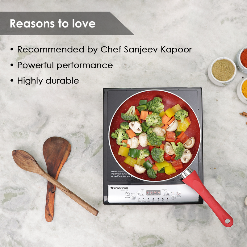 Wonderchef Torino Induction Cooktop with 11 Pre-set Cooking Menus|2000 Watt Induction Cooktop| Eco-friendly IGBT Technol