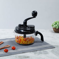 Wonderchef Turbo Dual Speed Food Processor, Multi-purpose, High Speed, Chop Vegetables, Julienne, Whisk, Slice, Mince, K