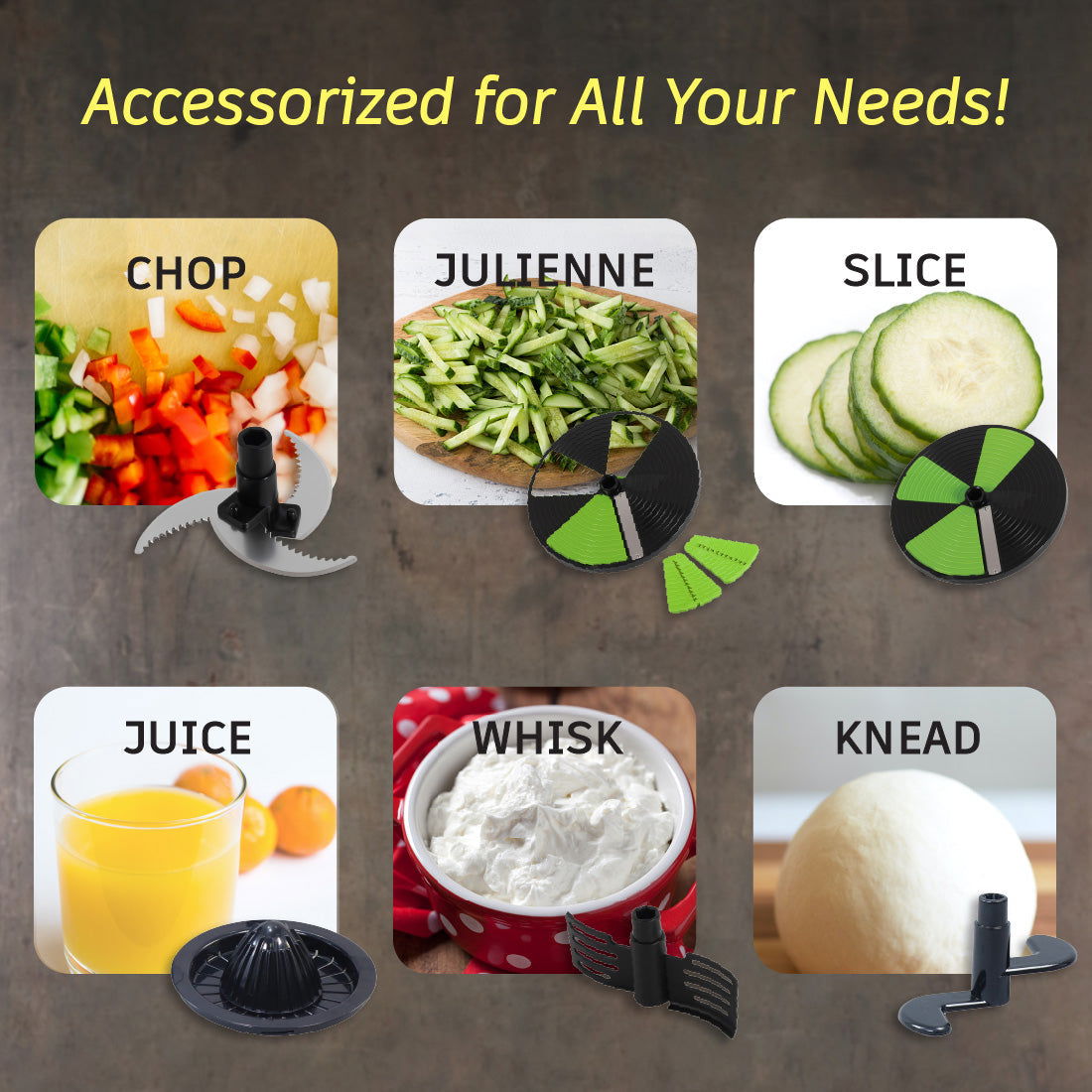 Wonderchef Turbo Dual Speed Food Processor, Multi-purpose, High Speed, Chop Vegetables, Julienne, Whisk, Slice, Mince, K
