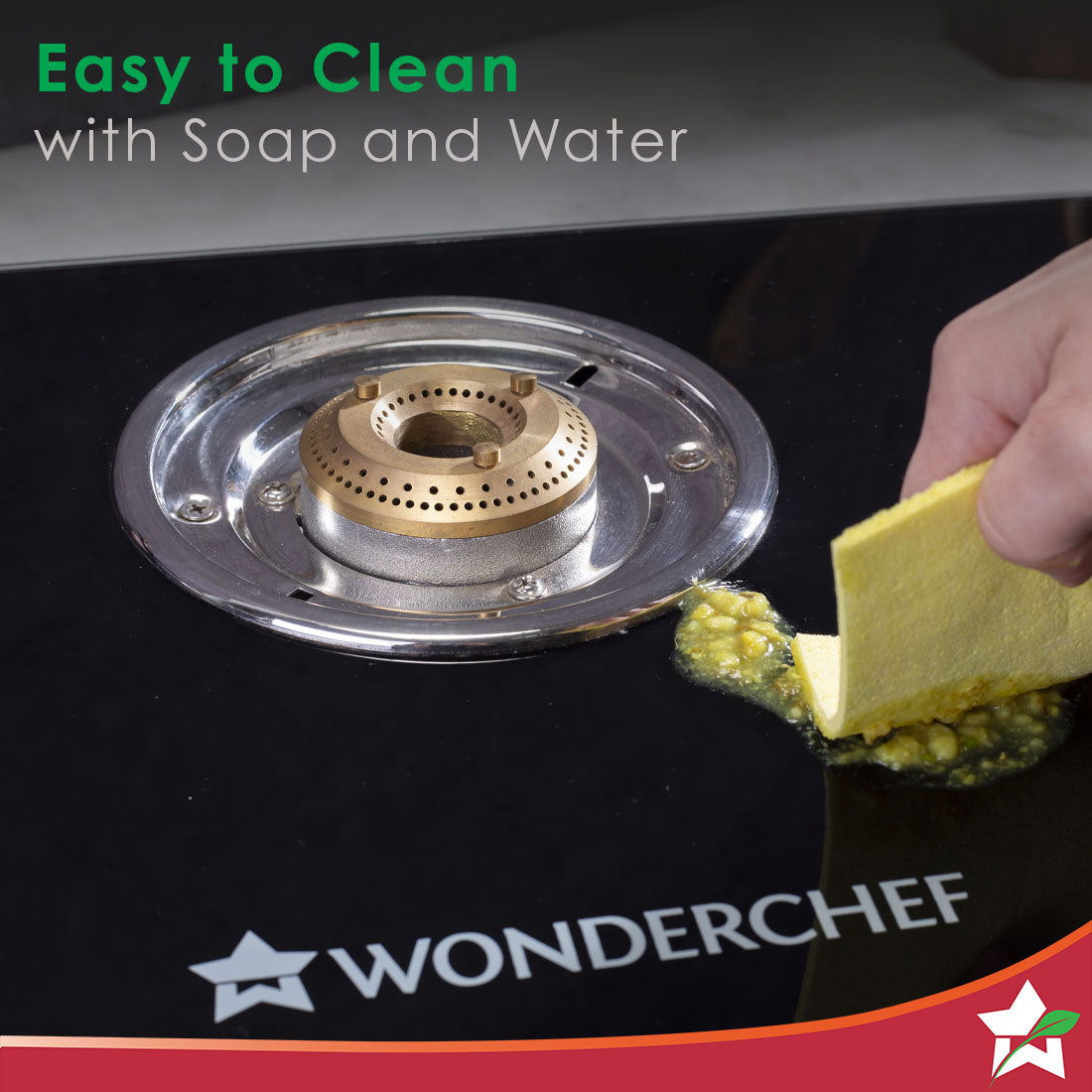 Wonderchef Ultima 3 Burner Manual Glass Gas Stove | 6mm Toughened Glass Gas Stove | Stainless Steel Drip tray | Anti-Ski