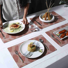 Wonderchef Valentina Reversible Damask & Geometric Placemat Set of 6