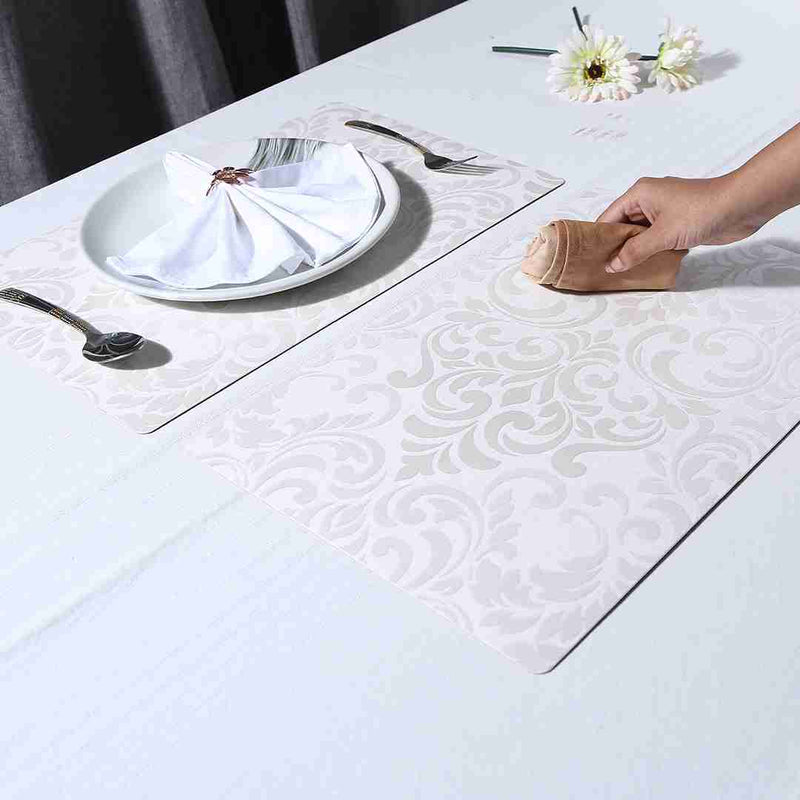 Wonderchef Valentina Reversible Damask & Geometric Placemat Set of 6