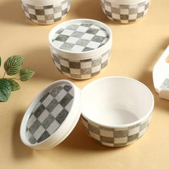 Wonderchef Venice Multipurpose Container & Tray - Grey Tiles (Set of 9)