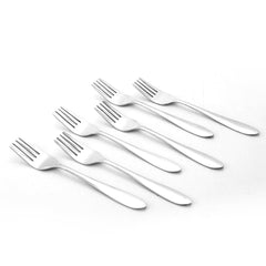 Wonderchef Venice Stainless Steel Fork Set of 6 | Classic Design and Gloss Finish | 100% Foor-grade Stainless Steel | No