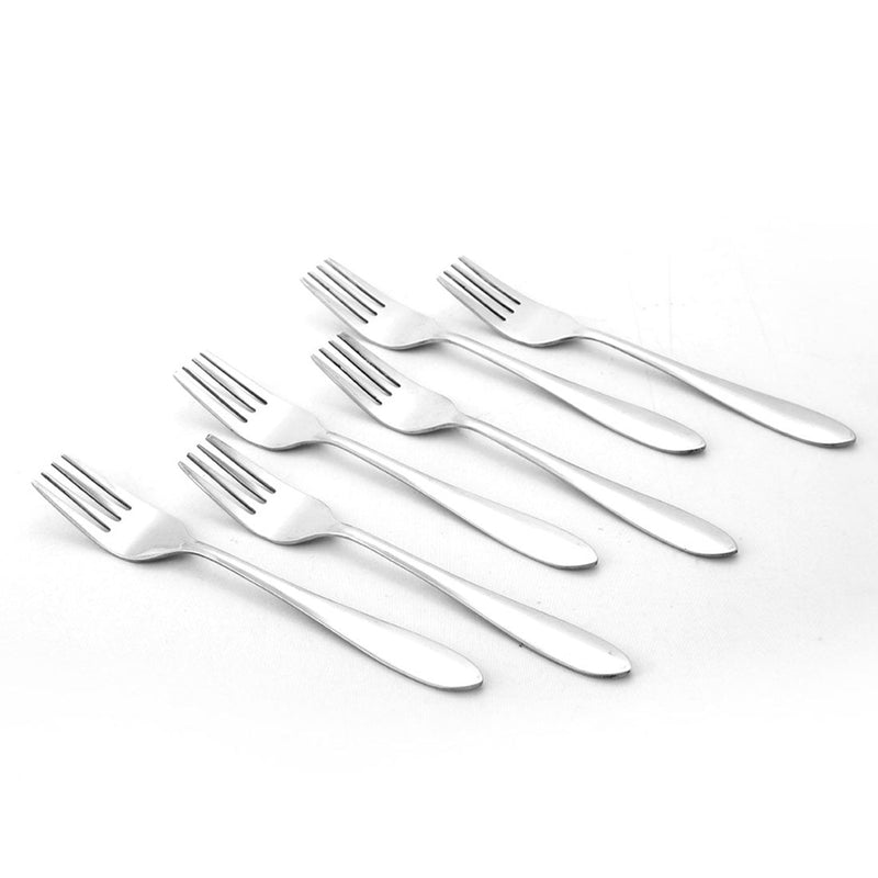 Wonderchef Venice Stainless Steel Fork Set of 6 | Classic Design and Gloss Finish | 100% Foor-grade Stainless Steel | No