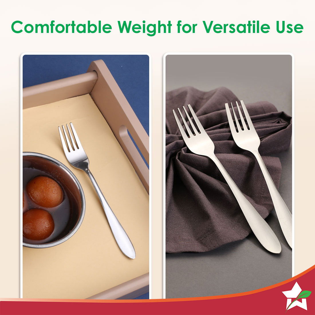 Wonderchef Venice Stainless Steel Fork Set of 6 | Classic Design and Gloss Finish | 100% Foor-grade Stainless Steel | No