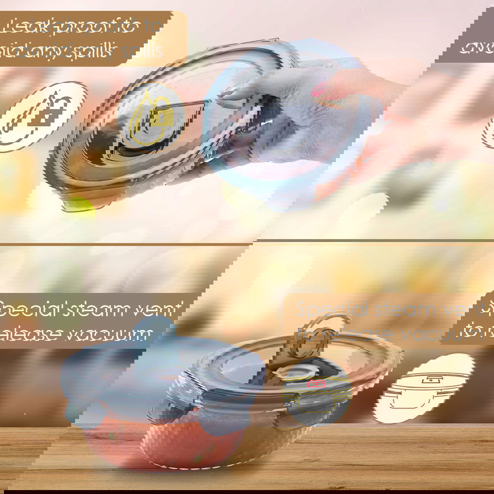 Verona Lunch Box Set of 3 Pcs, 400 ml, Leak Proof, Air Tight, Microwave Safe