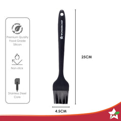 Wonderchef Waterstone Silicon Brush | Stainless Steel Core | High Holding Capacity for Sauces, Glazes, Butter, Oils, Mar