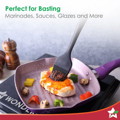 Wonderchef Waterstone Silicon Brush | Stainless Steel Core | High Holding Capacity for Sauces, Glazes, Butter, Oils, Mar