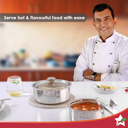 Wonderchef Austin Serving Casserole with Lid Set of 2pc