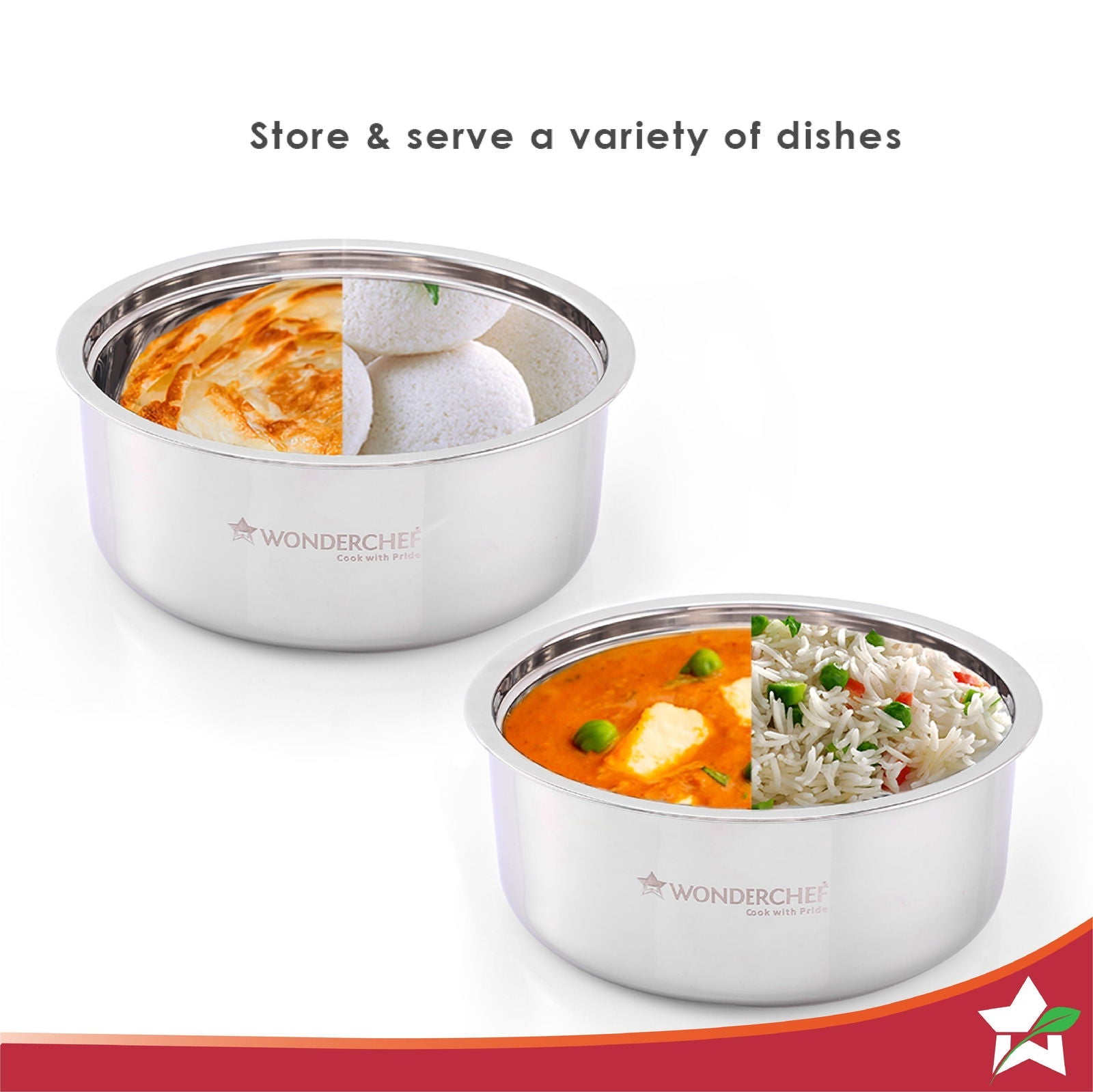 Wonderchef Austin Serving Casserole with Lid Set of 2pc