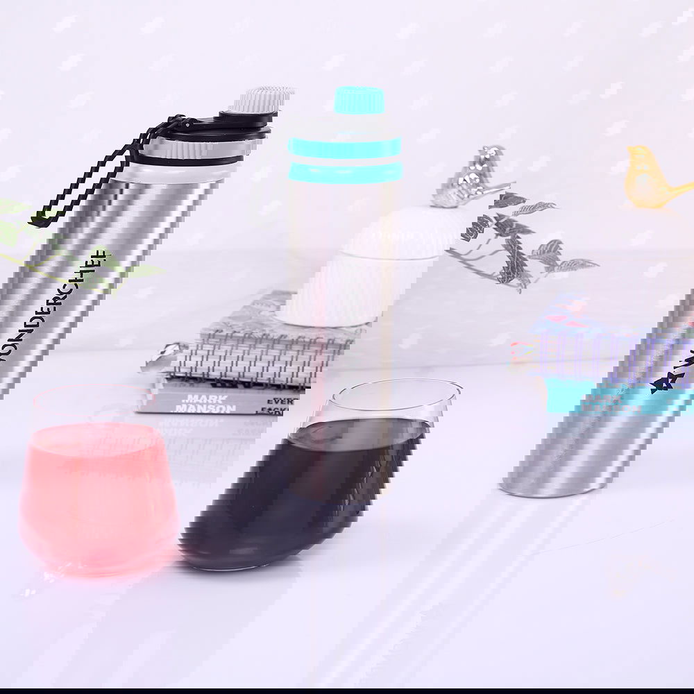 Wonderchef Renewed Sippy-bot Water Bottle | 750ml | Stainless Steel | Sipper Attachment | 1 Year Warranty