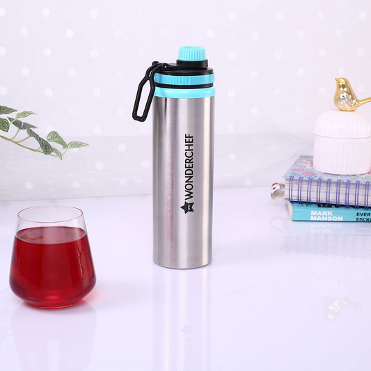 Wonderchef Renewed Sippy-bot Water Bottle | 750ml | Stainless Steel | Sipper Attachment | 1 Year Warranty
