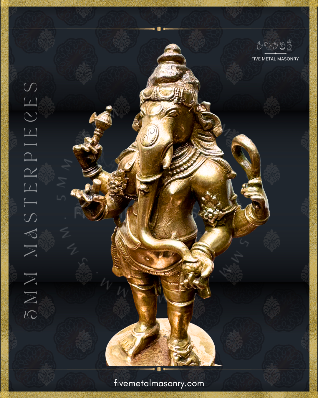 Thiruvanaikaval Ganesha  Panchaloha Bronze Icon - 6" - Masterpieces Collection