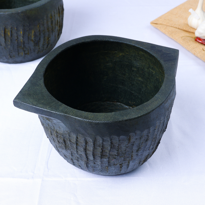 1 Week - TREATED Soap Stone Kerala Kalchatti (Medium) 1.5L