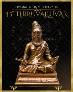 Thiruvalluvar- Tamil Poet and Sage - Panchaloha Bronze Icon -3.5" - Antique finish