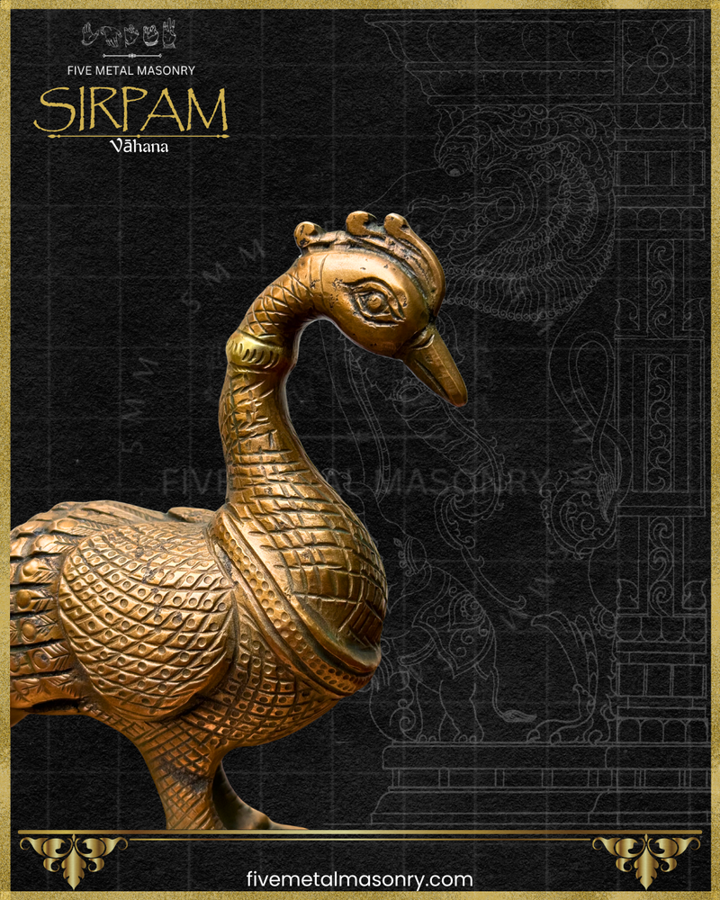 Mayura:Peacock Panchaloha Bronze Icon - 7" - Sirpam Collection