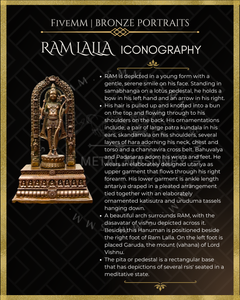 Ayodhya Ramlalla Panchaloha Bronze Icon - 6" with arch