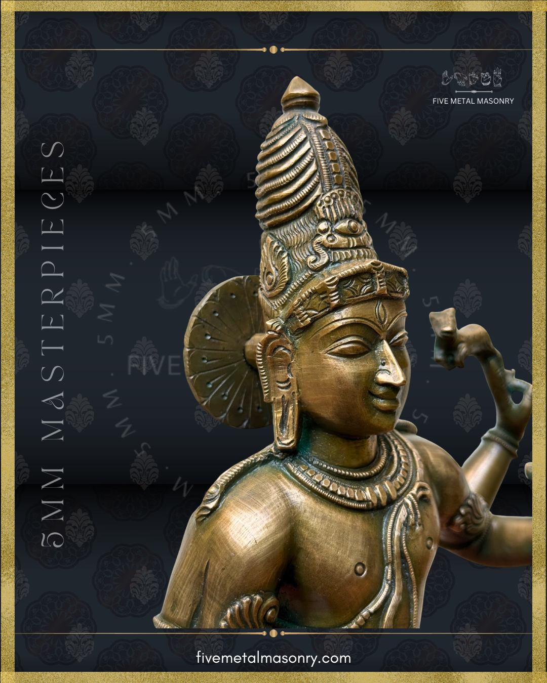 Vinadhara Dakshinamurti Shiva Panchaloha Bronze Icon - 16" - Masterpieces Collection