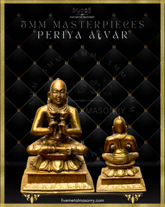Alvars | Vaishnava saints |Set of 12 Panchaloha Bronze Icons - 5"- Masterpieces Collection | Made to Order