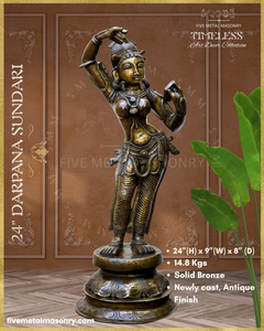 Darpana Sundari  Panchaloha Bronze Icon - 24"- Timeless Collection