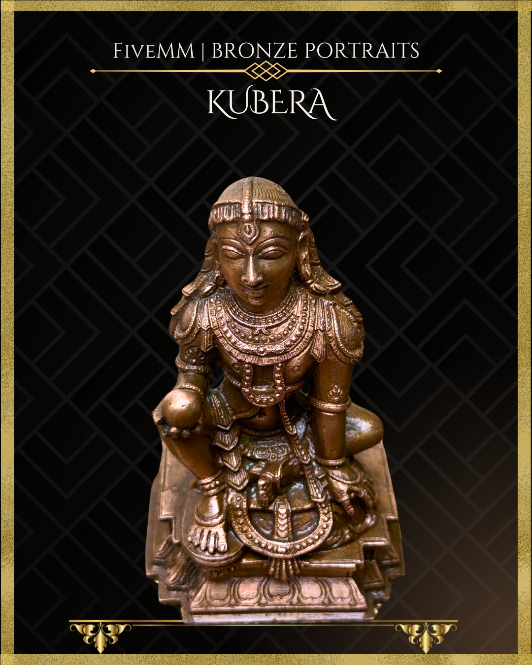 Kubera Panchaloha Bronze Icon - 4"