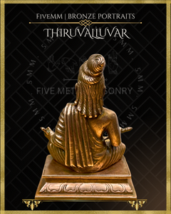 Thiruvalluvar- Tamil Poet and Sage - Panchaloha Bronze Icon -3.5" - Antique finish