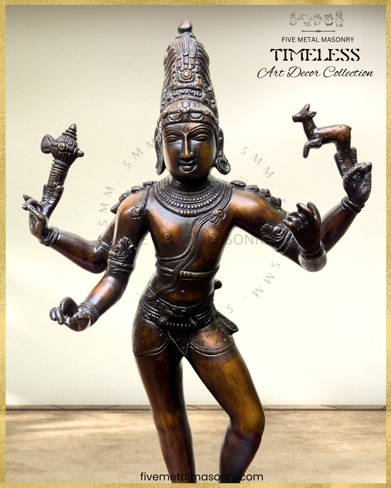 Tripurantaka Shiva Panchaloha Bronze Icon - 19" - Timeless Collection