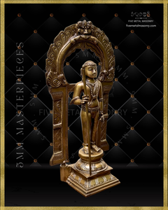 Dhandayudhapani Murugan Panchaloha Bronze Icon - 13" with arch - Masterpieces Collection